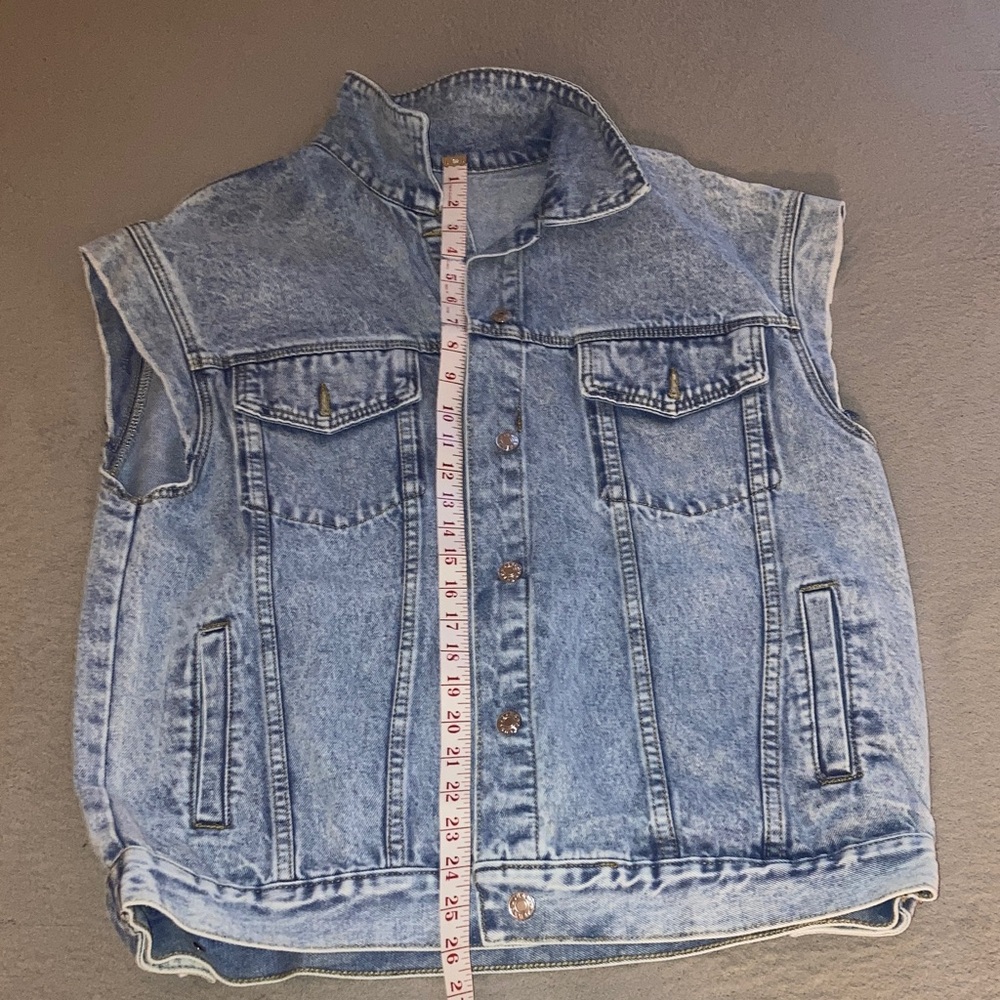 OVERSIZED Denim Sleeveless Vest NEW NEVER WORN